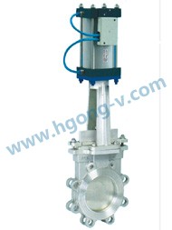 API pneumatic lug type stainless steel knife gate valve